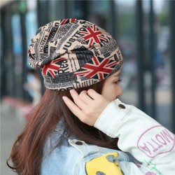 Multifunctional beanie - scarf - unisex - UK flag - newspaper design