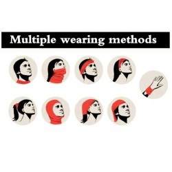Multifunctional beanie - scarf - unisex - UK flag - newspaper design