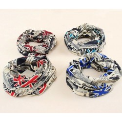 Multifunctional beanie - scarf - unisex - UK flag - newspaper design