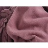 Knitted beret - a warm fur hat with decorative flowers