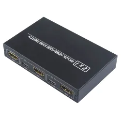 KVM 4K switch splitter - HDMI - USB - shared monitor - with 2 portsSplitters