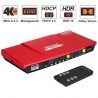 HDMI switch - 4 in 1 out - with S/PDIF & L/R audio output - HDTV 4K 60Hz 4:4:4 - IR remote controlHDMI switchers