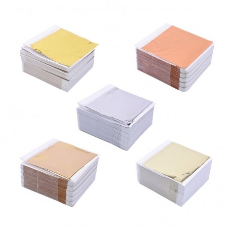 8 - 14 cm - foil paper sheets - gold - silver - home - art craft - decoration - 100 pieces