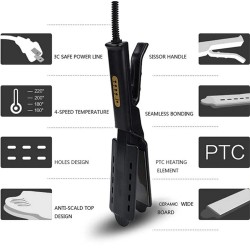 Hair straightener with temperature control - tourmaline ceramic - wet / dry hairHair straighteners