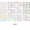 Nail art stickers with feathers - 12 pieces