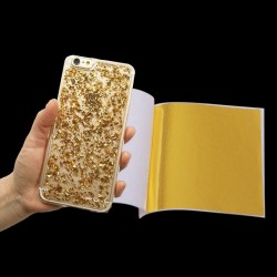 8 - 14 cm - foil paper sheets - gold - silver - home - art craft - decoration - 100 pieces