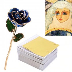 8 - 14 cm - foil paper sheets - gold - silver - home - art craft - decoration - 100 pieces