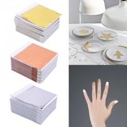 8 - 14 cm - foil paper sheets - gold - silver - home - art craft - decoration - 100 pieces
