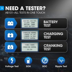 AB101 - 12V - 100 to 2000 CCA - car battery tester - diagnostic toolDiagnosis