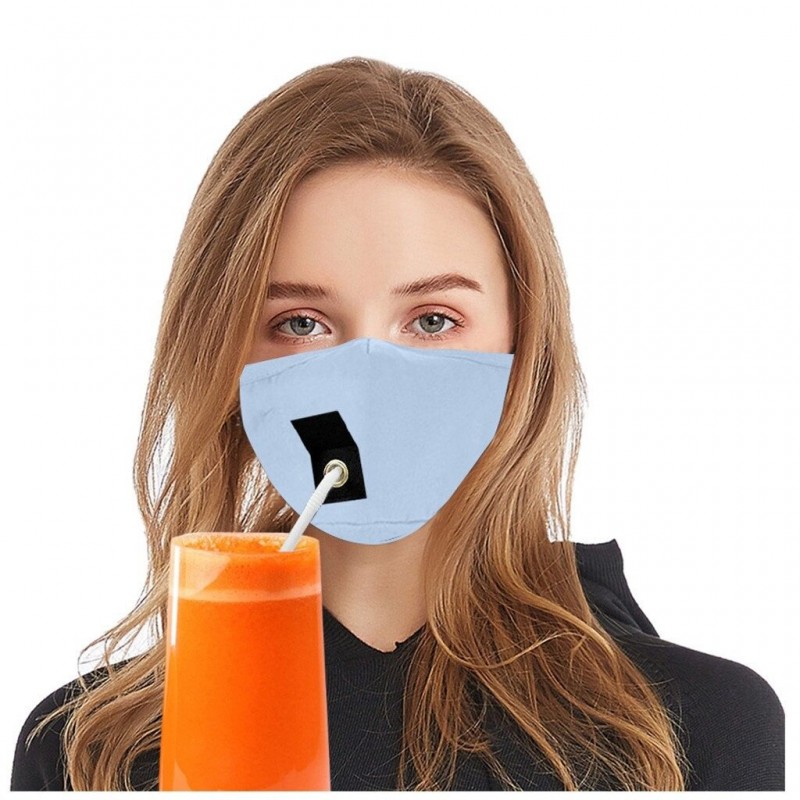 Mouth / face protective mask - reusable - with straw hole for drinkingMouth masks