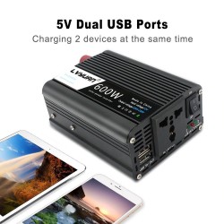 1000W - DC 12V para AC 220V - inversor duplo USB mini - adaptador de carregamento - conversor de tensão do carro