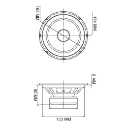 6.5 Inch - midrange - bass speaker - 4 Ohm - 50WSpeakers