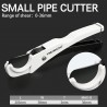 Cutter for PVC / pipes / hoses - aluminum alloy ratchet scissors - with safety lock - 42mm