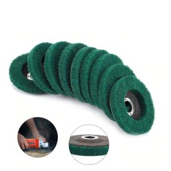Nylon fiber flap polishing wheel disc - 180 grit - for angle grinder - wood / metal buffing - 115mm