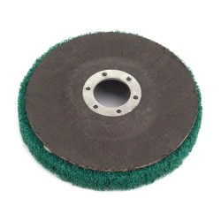 Nylon fiber flap polishing wheel disc - 180 grit - for angle grinder - wood / metal buffing - 115mm