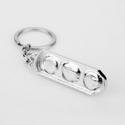 Crystal traffic lights - metal keychain