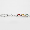 Crystal traffic lights - metal keychain