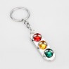 Crystal traffic lights - metal keychain