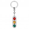 Crystal traffic lights - metal keychain