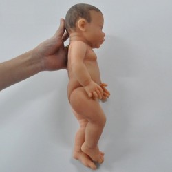 Realistic newborn - baby girl - soft silicone doll - 41cm - 2000gEducational
