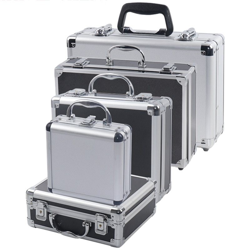 Portable - tools storage suitcase - aluminum box - impact resistance - with spongeElectronics & Tools