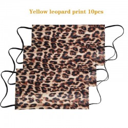 Mouth / face protective masks - disposable - 3-layer - leopard print - 10 - 50 - 100 pieces