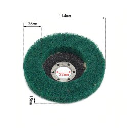 Nylon fiber flap polishing wheel disc - 180 grit - for angle grinder - wood / metal buffing - 115mm