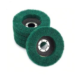 Nylon fiber flap polishing wheel disc - 180 grit - for angle grinder - wood / metal buffing - 115mm