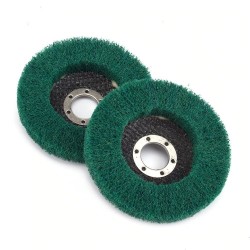 Nylon fiber flap polishing wheel disc - 180 grit - for angle grinder - wood / metal buffing - 115mm