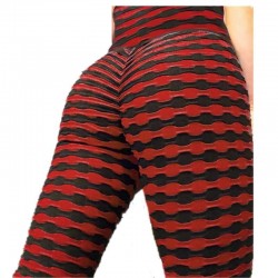 Stretchy long leggings - slimming - with lattice print - fitness - yoga