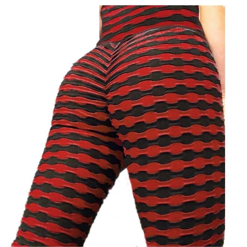 Stretchy long leggings - slimming - with lattice print - fitness - yoga