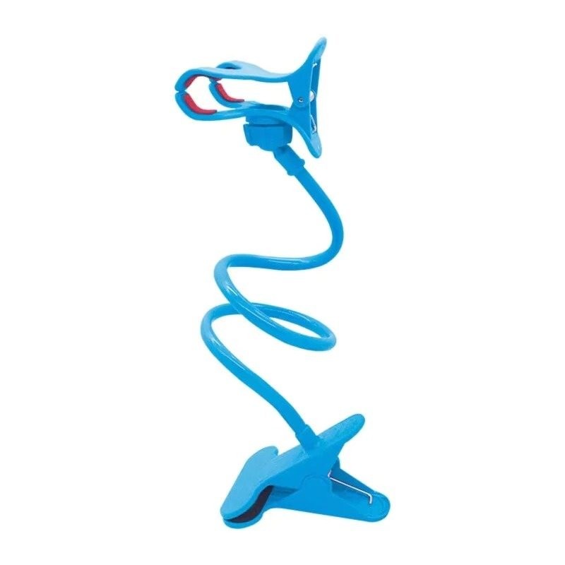 Flexible phone holder - adjustable - with clip