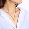 Heart pendant with necklace - custom made engraved name - 2 pieces