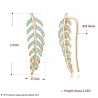 Crystal leaves earrings - 925 sterling silverEarrings