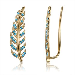 Crystal leaves earrings - 925 sterling silverEarrings