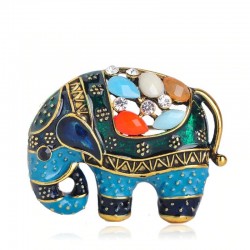 elefante Tailândia com cristais - broche