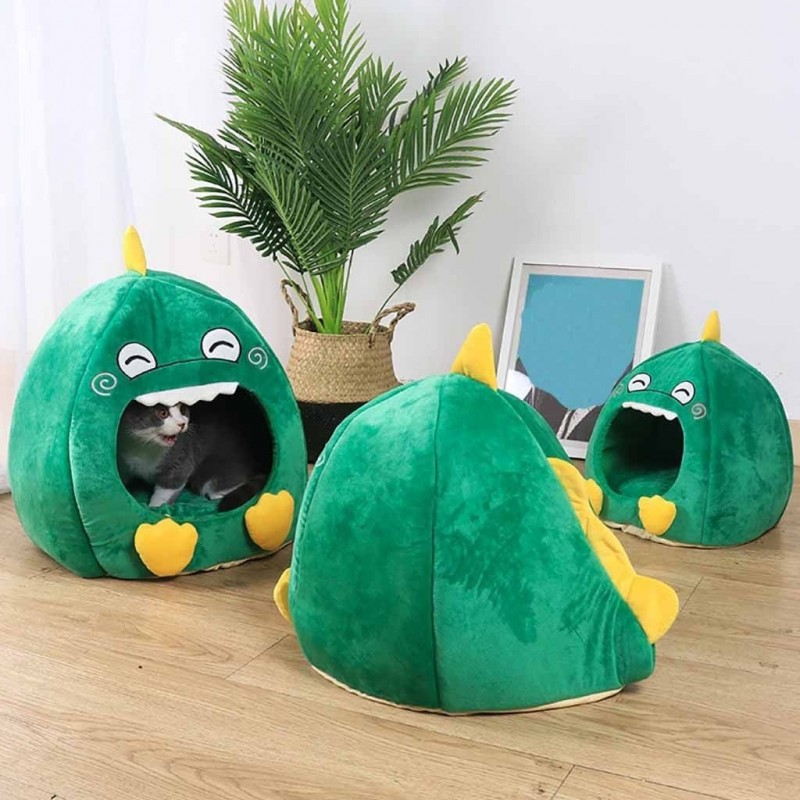 Cats / dogs sleeping bed - pet kennel - dinosaur shaped