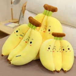 Banana shaped pillow - plush toy - 35cm - 45cm