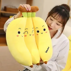 Banana shaped pillow - plush toy - 35cm - 45cm