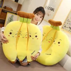 Banana shaped pillow - plush toy - 35cm - 45cm