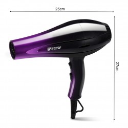 Secador de cabelo profissional - iônico - secagem rápida - 6 velocidades