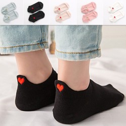 Short socks - ankle length - with a heart - unisex