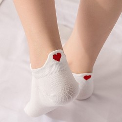 Short socks - ankle length - with a heart - unisex