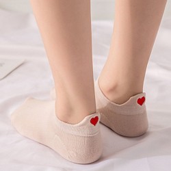 Short socks - ankle length - with a heart - unisex