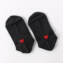 Short socks - ankle length - with a heart - unisex