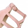 Sexy suede high heels - pumps - with a zipper and a buckleHigh heels