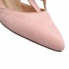 Sexy suede high heels - pumps - with a zipper and a buckleHigh heels