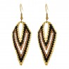 Long earrings with beads - V-shapedEarrings
