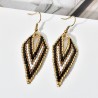 Long earrings with beads - V-shapedEarrings