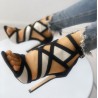 Sexy high heels - open toe - with ankle strap - crossed straps designHigh heels